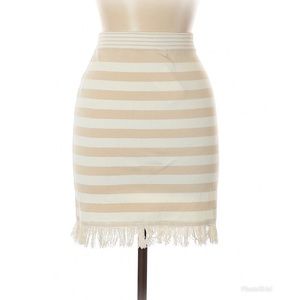 NWT English Factory Stripe Fringe Skirt